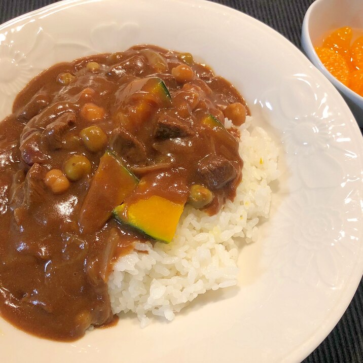 かぼちゃと豆のカレー☆